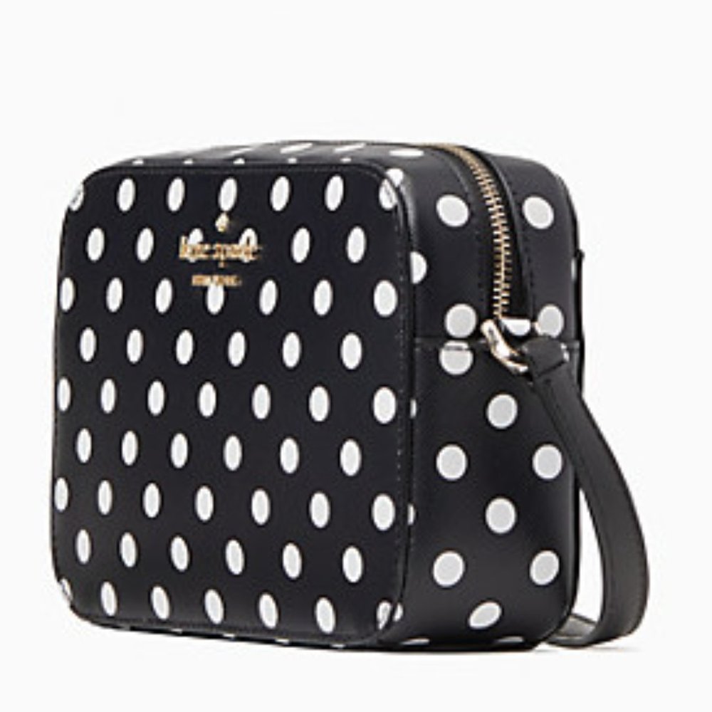 ♠️ Kate Spade Polka Dot Staci Mini Camera Bag NWT - Picture 2 of 4